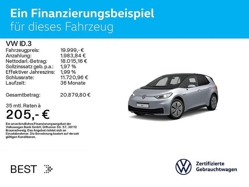Gebraucht VW ID.3 Pro Performance 150 kW (204 PS) 2021 Silber Kleinwagen