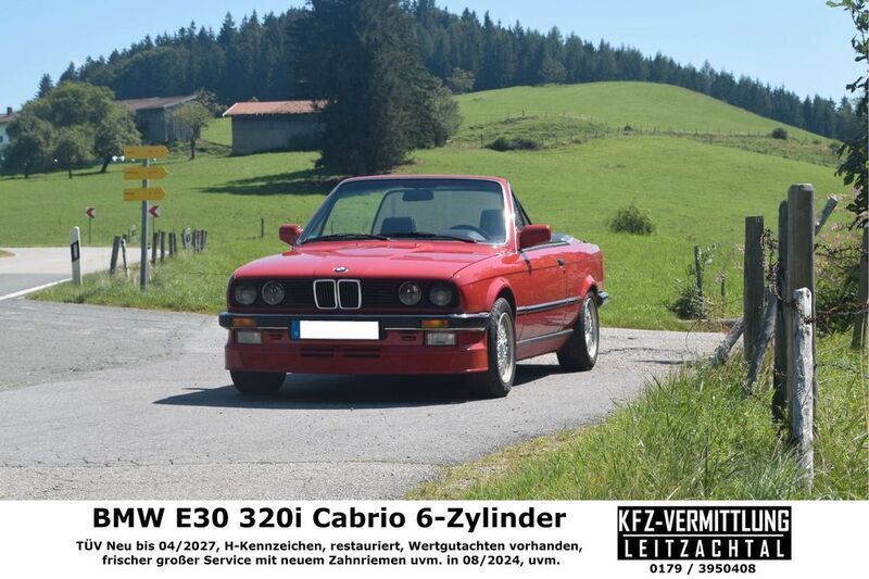 Rot Gebraucht 1989 BMW 320 Cabriolet Performance Cabrio | 17.990 € - Bild 1/4