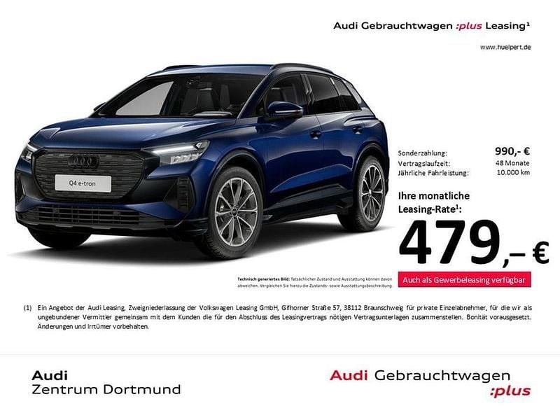 Navarrablau metallic Gebraucht 2025 Audi Q4 e-tron S-Line SUV | 52.915 € (Guter Preis) - Bild 1/3