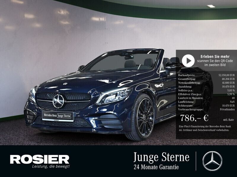 Blau / cavansitblau (metallic) Gebraucht 2023 Mercedes C300 AMG Cabrio | 52.350 € (Teuer) - Bild 1/4