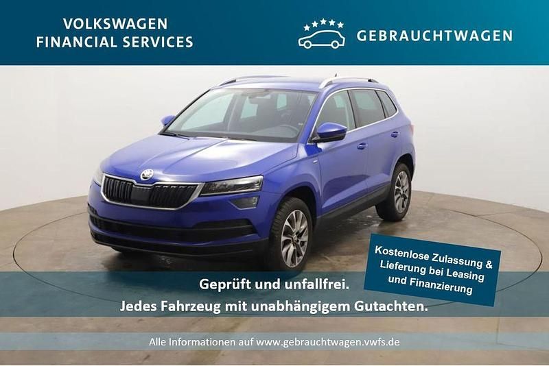 Blau Gebraucht 2021 Skoda Karoq Ambition SUV | 22.099 € (Superpreis) - Bild 1/4