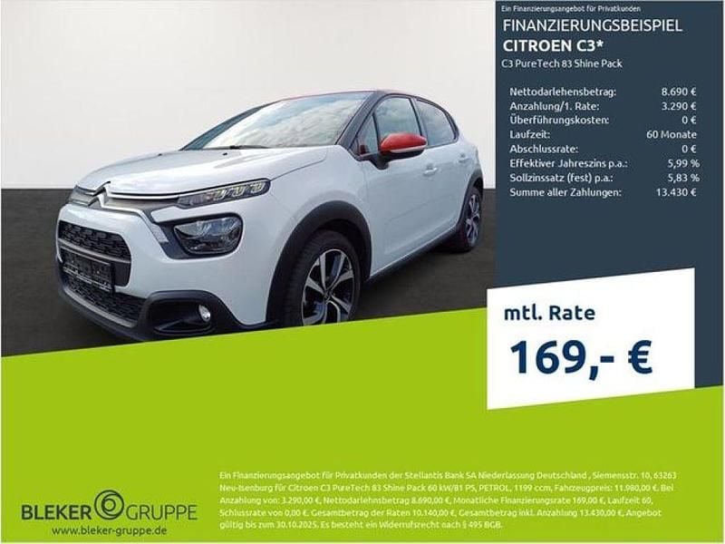 Weiß Gebraucht 2021 Citroën C3 PureTech Kleinwagen | 11.980 € (Fairer Preis) - Bild 1/3