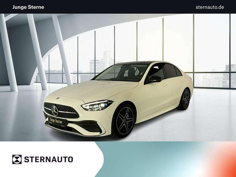 Unilack polarweiß Gebraucht 2024 Mercedes C300 AMG line Limousine | 50.980 € (Teuer) - Bild 1/4