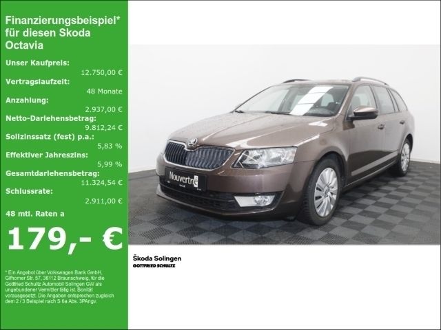 Topazbraun (brown), metallic Gebraucht 2016 Skoda Octavia Ambition Kombi | 12.750 € (Fairer Preis) - Bild 1/4