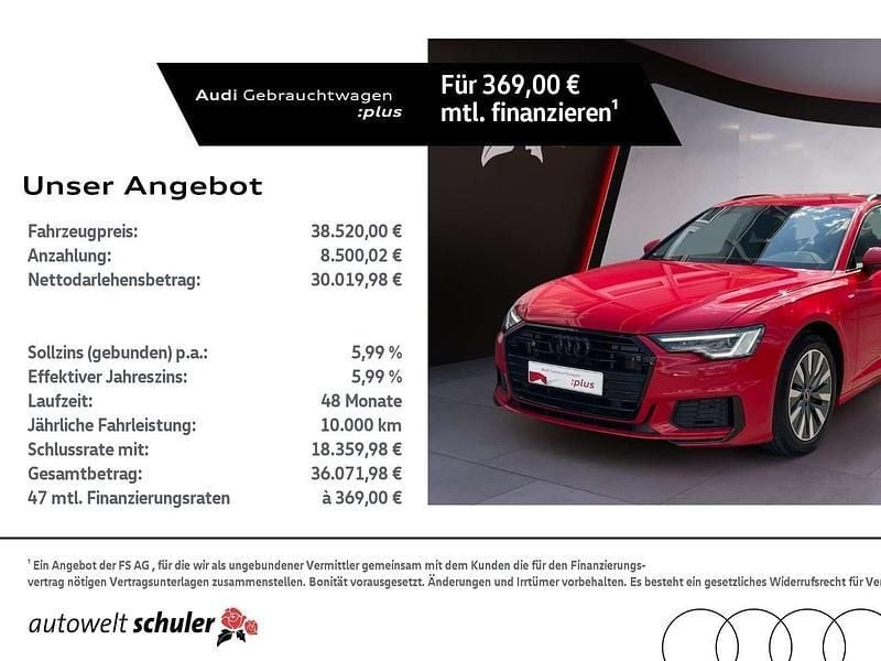 Tangorot metallic Gebraucht 2022 Audi A6 S-Line Kombi | 38.150 € (Fairer Preis) - Bild 1/4