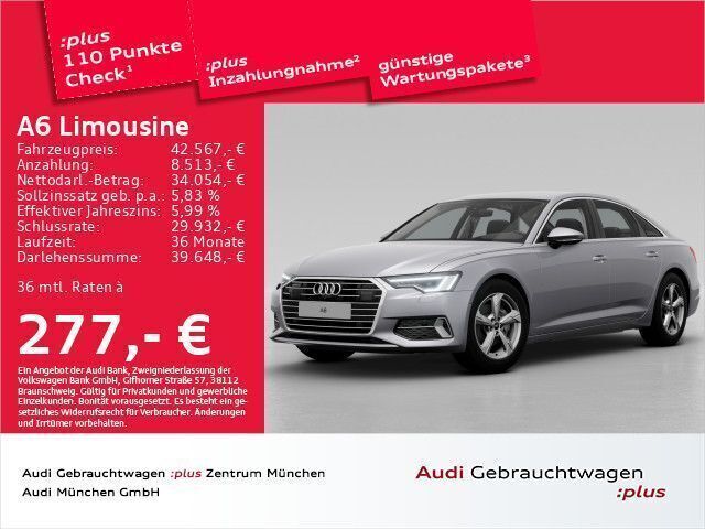Florettsilber metallic Gebraucht 2023 Audi A6 Sport Limousine | 43.226 € (Teuer) - Bild 1/2