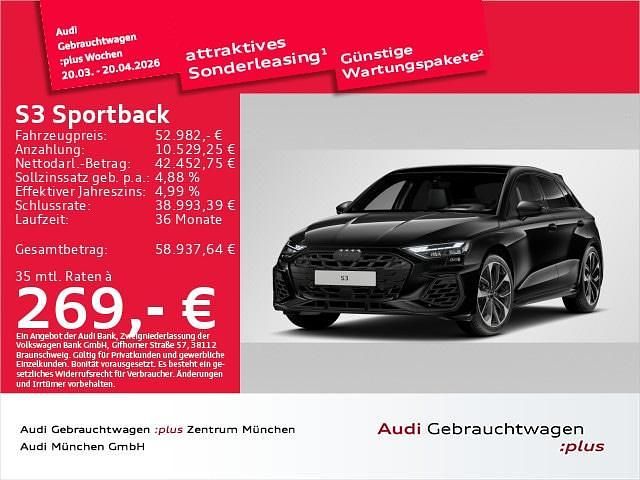 Gebraucht Audi S3 Ambiente 333 PS (244 kW) 2024 Mythosschwarz metallic Limousine