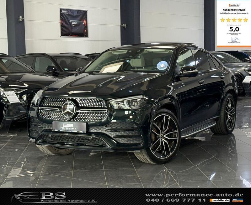 Smaragdgruen metalliclack Gebraucht 2021 Mercedes GLE350e AMG Coupé | 63.990 € (Fairer Preis) - Bild 1/4