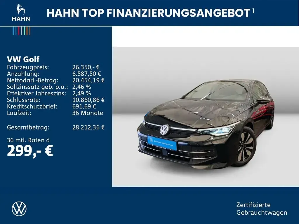 Usata VW Golf VIII Goal 150 CV (110 kW) 2025 Nero Berlina