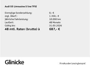 Neu Audi S5 Ambiente 367 PS (269 kW) 2025 Weiß (arkonaweiß) Limousine