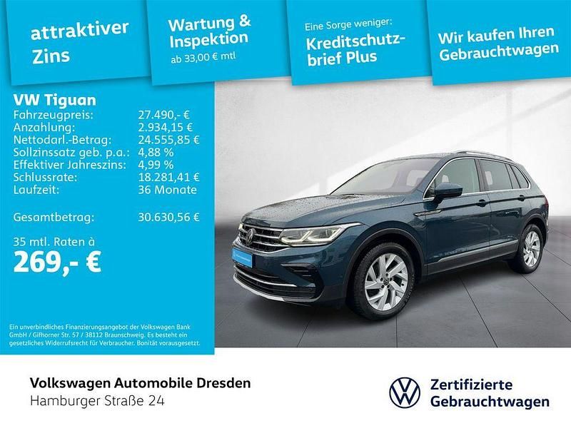 Gebraucht VW Tiguan Elegance 150 PS (110 kW) 2023 Nightshade blue metallic SUV