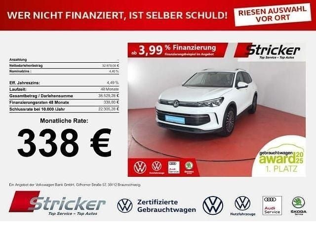 Weiß (pure white) Gebraucht 2024 VW Tiguan Life SUV | 32.879 € (Guter Preis) - Bild 1/4