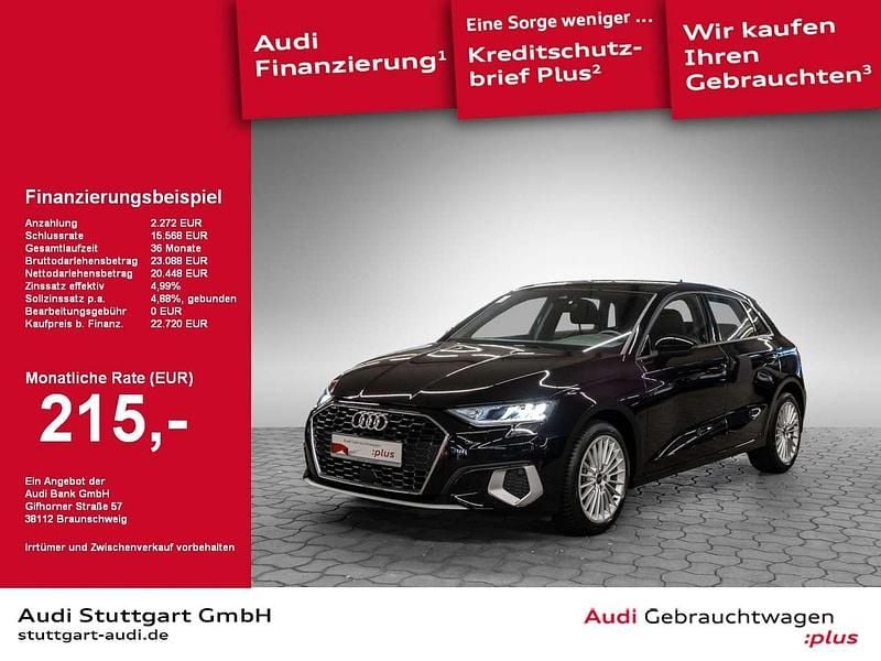 Brillantschwarz Gebraucht 2023 Audi A3 Sportback Advanced Limousine | 22.720 € (Superpreis) - Bild 1/2