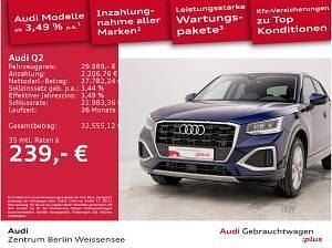 Gebraucht Audi Q2 150 PS (110 kW) 2025 Blau (navarrablau metallic) SUV