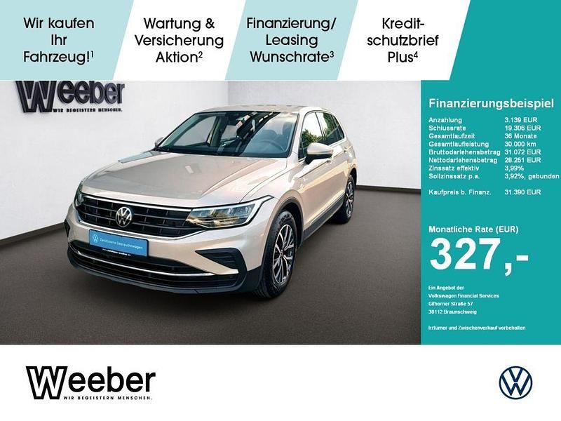 Ivory silver (metallic) Gebraucht 2023 VW Tiguan SUV | 30.790 € (Superpreis) - Bild 1/4