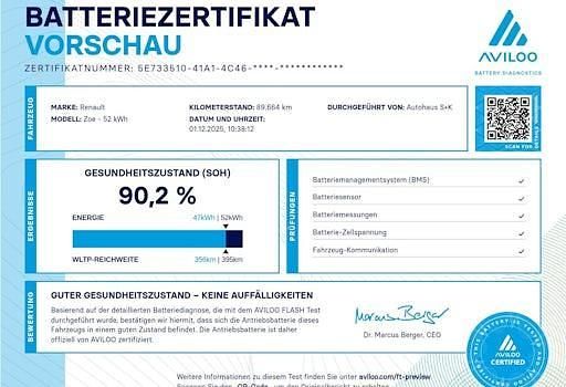 Gebraucht Renault Zoe Experience 100 kW (136 PS) 2020 Aquamarinblau (blau) Kleinwagen