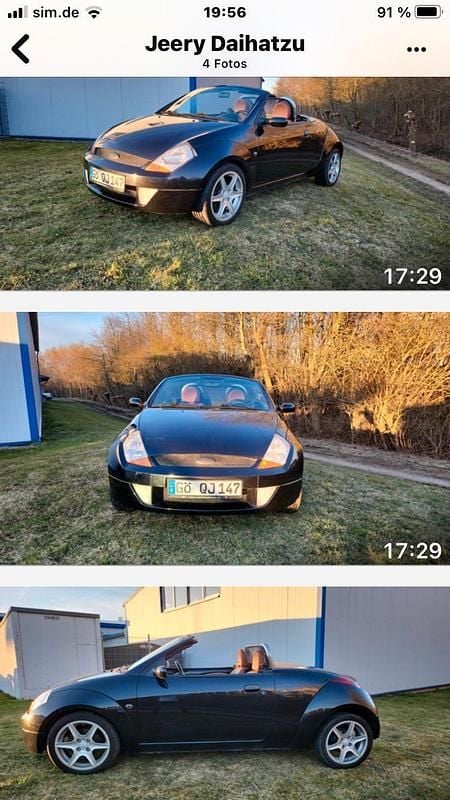 Gebraucht Ford StreetKa 94 PS (69 kW) 2003 Schwarz Cabrio