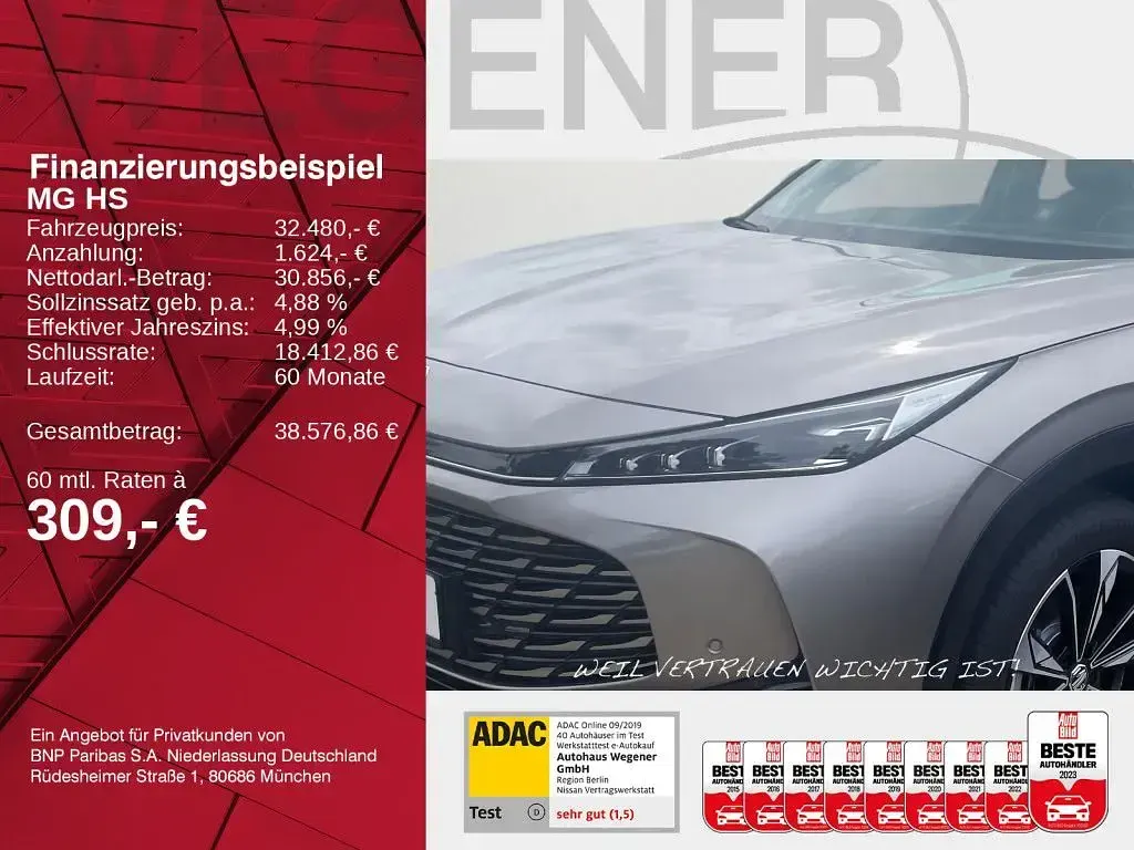 Neu MG HS Luxury 224 PS (164 kW) 2025 Sterlingsilver metallic SUV