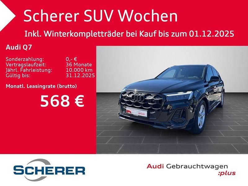 Mythosschwarz metallic (metallic) Gebraucht 2025 Audi Q7 Ambiente SUV | 60.990 € (Guter Preis) - Bild 1/4