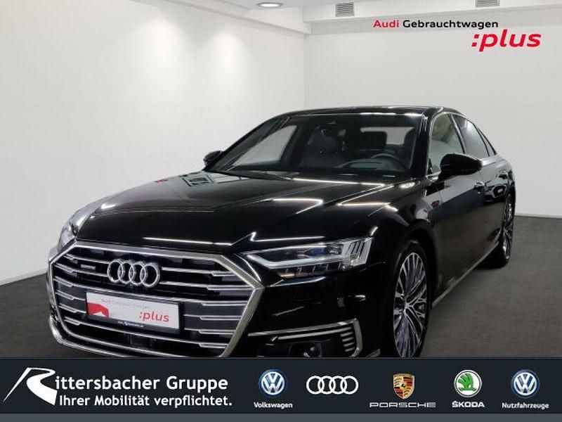 Mythosschwarz metallic Gebraucht 2021 Audi A8 Ambiente Limousine | 44.990 € (Superpreis) - Bild 1/4