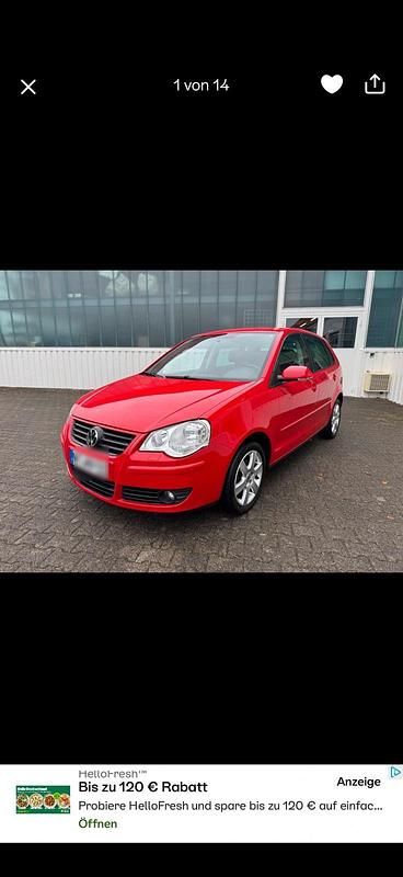 Rot Gebraucht 2008 VW Polo United Kleinwagen | 4.099 € (Etwas zu teuer) - Bild 1/4