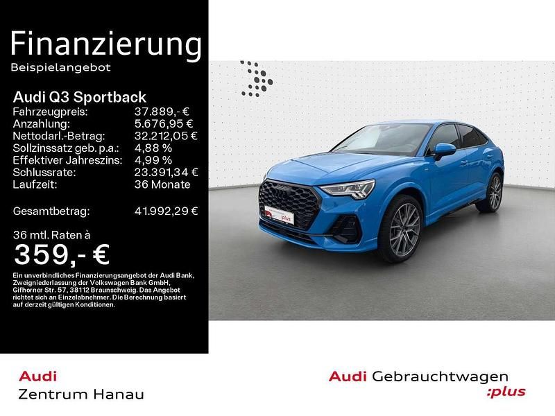 Turboblau Gebraucht 2022 Audi Q3 S-Line SUV | 37.889 € (Fairer Preis) - Bild 1/4
