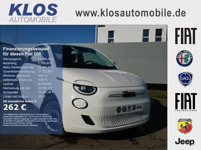 Weiß Gebraucht 2022 Fiat 500e Limousine | 24.990 € - Bild 1/4