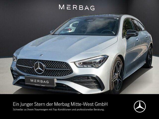 Lack hightechsilber Gebraucht 2024 Mercedes CLA200 AMG Kombi | 40.450 € - Bild 1/4