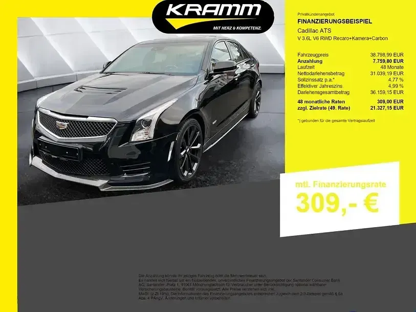 Usata Cadillac ATS 470 CV (345 kW) 2019 Nero Berlina