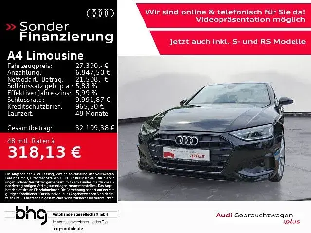 Gebraucht Audi A4 Advanced Plus 204 PS (150 kW) 2022 Limousine
