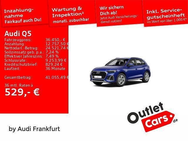 Ultrablau metallic Gebraucht 2021 Audi Q5 Design SUV | 36.450 € (Fairer Preis) - Bild 1/2