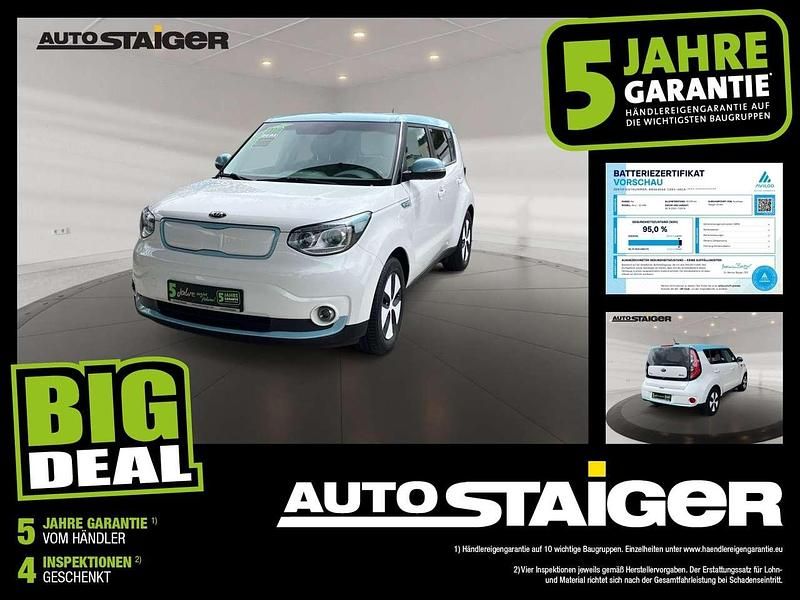 Snow white pearl (dach: blau) Gebraucht 2018 Kia Soul EV Play SUV | 11.990 € (Fairer Preis) - Bild 1/4