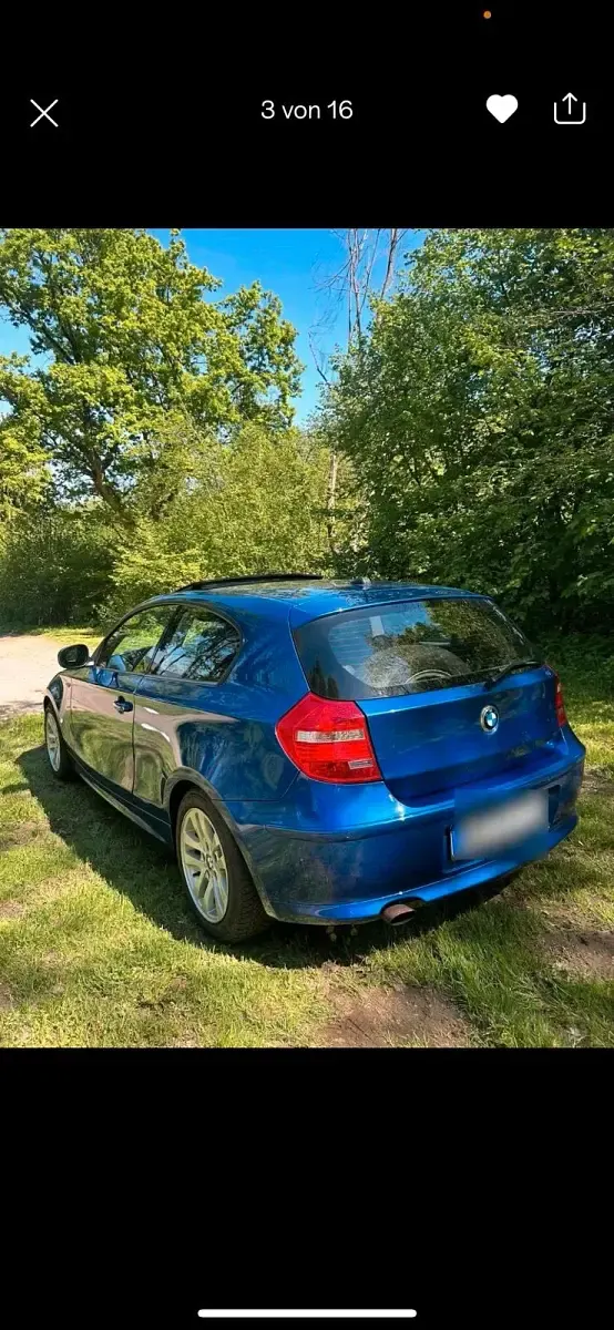 Gebraucht BMW 116 122 PS (89 kW) 2007 Blau Kleinwagen