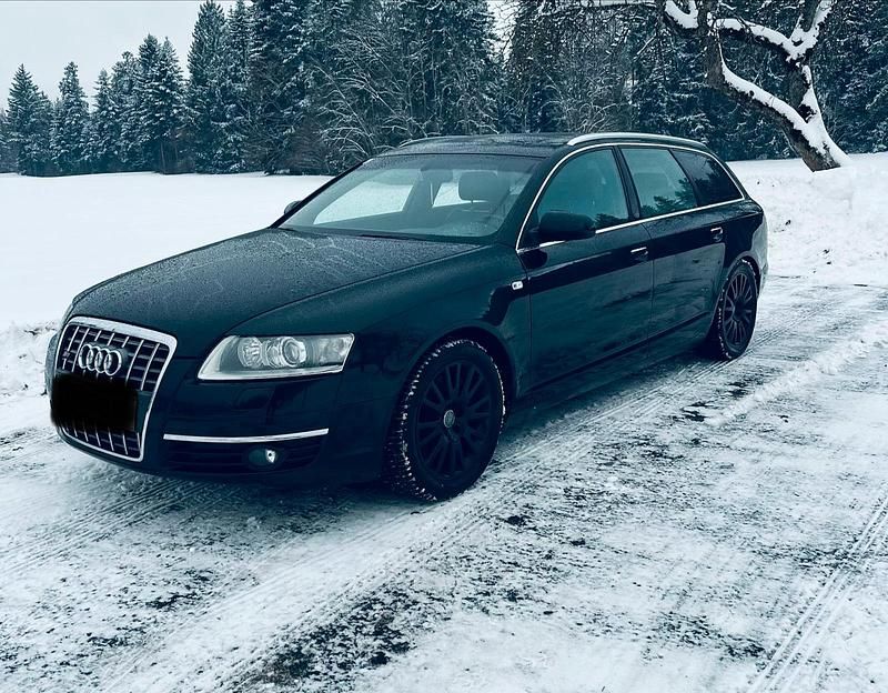 Schwarz Gebraucht 2008 Audi A6 S-Line Kombi | 10.900 € - Bild 1/4
