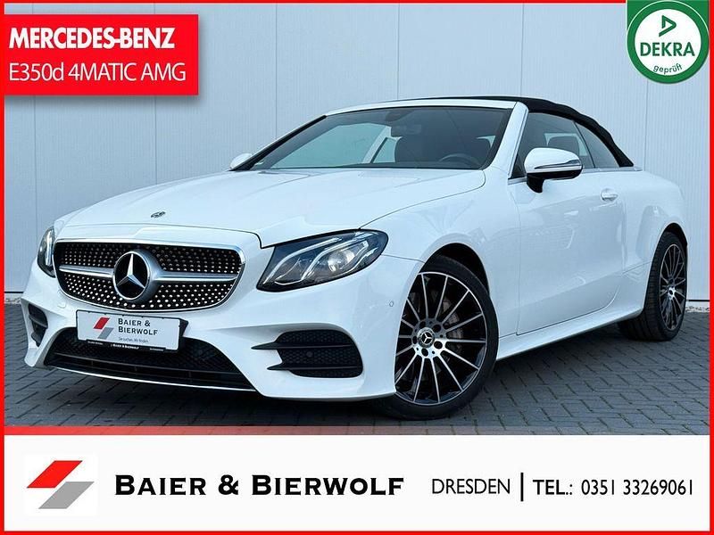 Polarweiss Gebraucht 2018 Mercedes E350 AMG line Cabrio | 37.990 € (Fairer Preis) - Bild 1/4