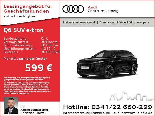 Schwarz Neu 2025 Audi Q6 e-tron S-Line SUV | 80.990 € (Fairer Preis) - Bild 1/2
