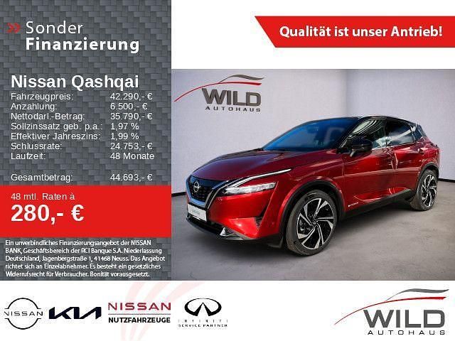 Fuji sunset red/black m Gebraucht 2023 Nissan Qashqai Tekna+ SUV | 31.890 € (Etwas zu teuer) - Bild 1/4