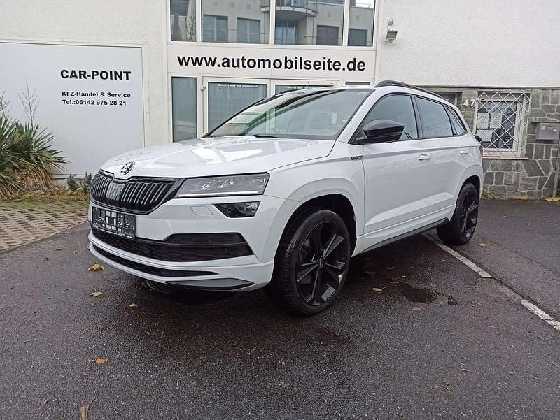 Moonweiss metallic Gebraucht 2019 Skoda Karoq SportLine SUV | 22.490 € (Guter Preis) - Bild 1/4
