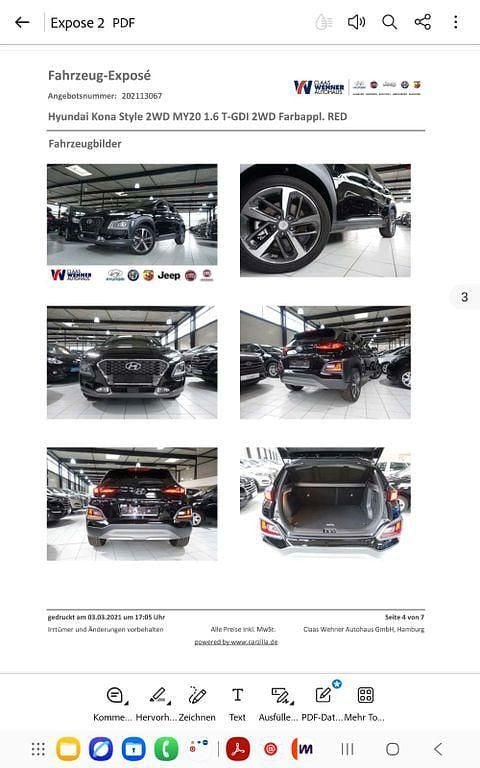 Gebraucht Hyundai Kona Style 177 PS (130 kW) 2021 Schwarz SUV