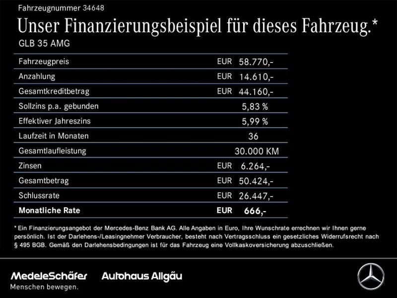 Lack mountaingrau (metallic) Gebraucht 2024 Mercedes GLB35 AMG SUV | 58.769 € - Bild 1/2
