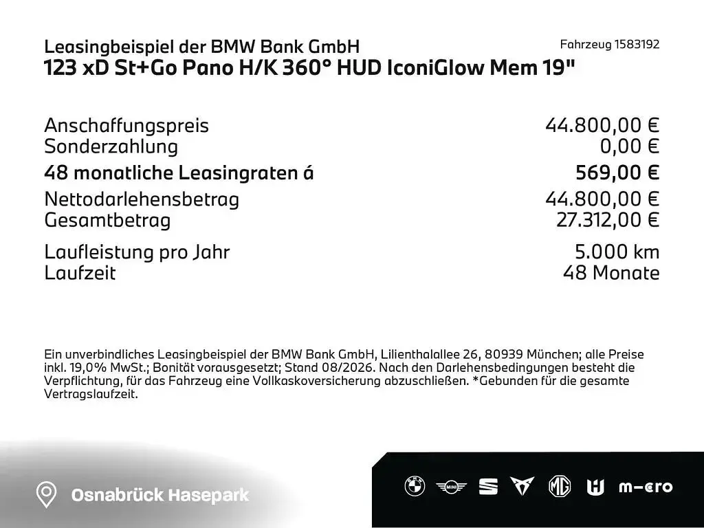 Gebraucht BMW 123 Comfort Edition 204 PS (150 kW) 2025 Weiß Kleinwagen