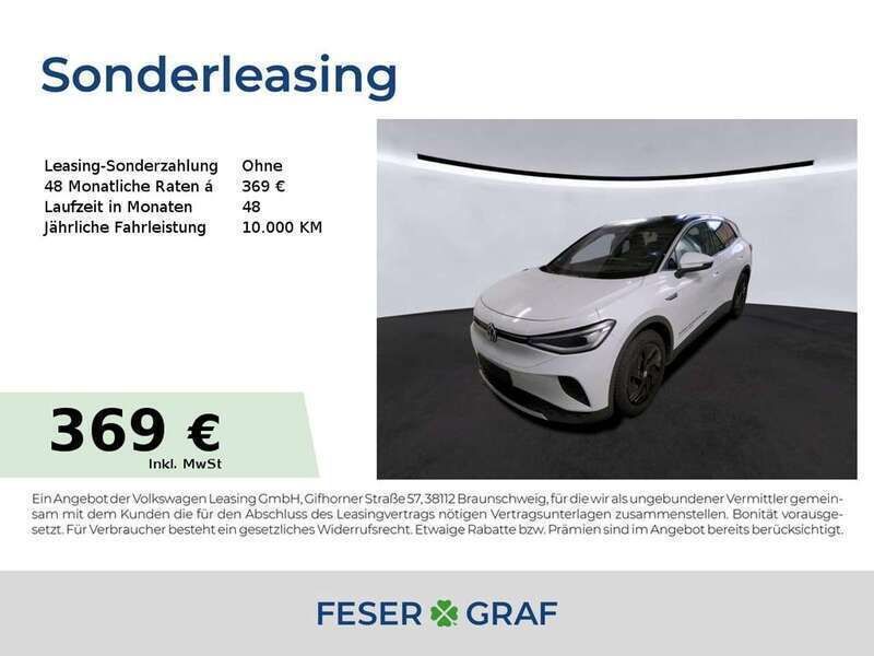 Gletscherweiß metallic schwarz Gebraucht 2022 VW ID.4 Pro SUV | 34.880 € (Fairer Preis) - Bild 1/2