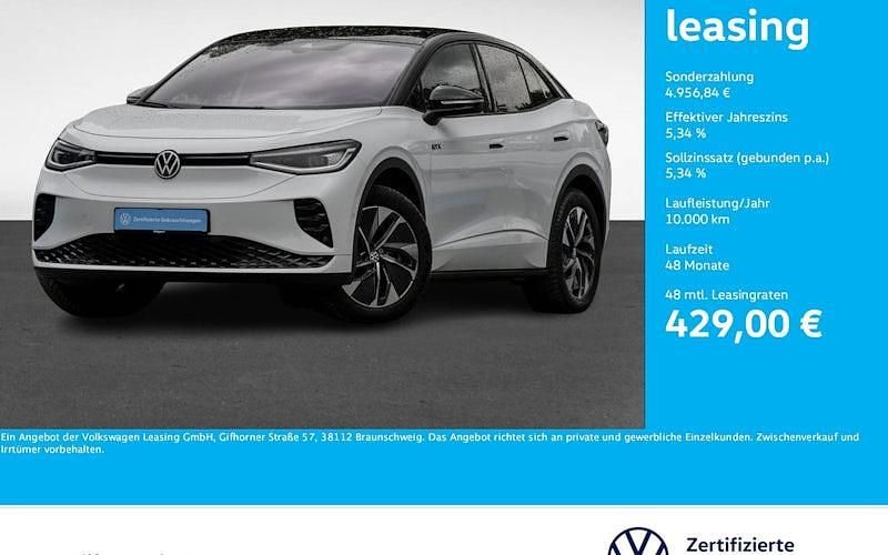 Gletscherweiß metallic Gebraucht 2024 VW ID.5 GTX SUV | 50.152 € - Bild 1/4