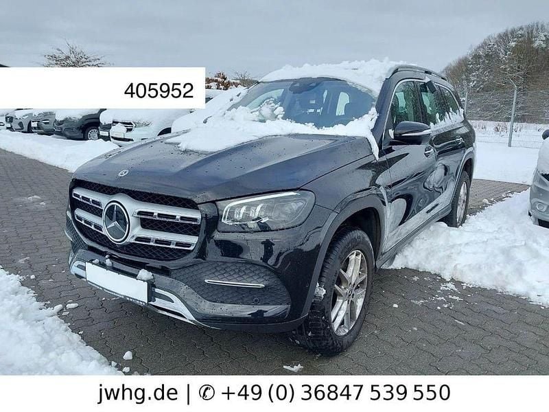 Obsidianschwarz (metallic) Gebraucht 2021 Mercedes GLS450 SUV | 59.500 € - Bild 1/4