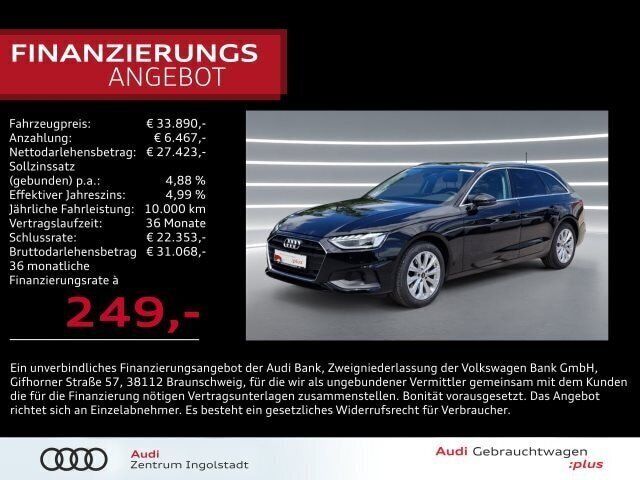 Schwarz Gebraucht 2024 Audi A4 Ambiente Kombi | 33.890 € (Fairer Preis) - Bild 1/3