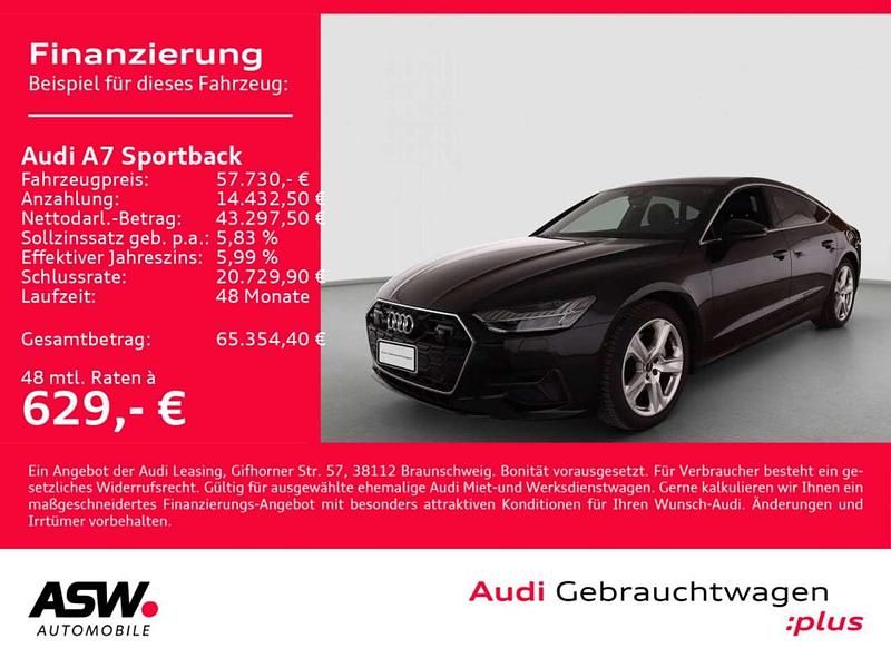 Mythosschwarz metallic Gebraucht 2025 Audi A7 Kleinwagen | 57.730 € (Superpreis) - Bild 1/3