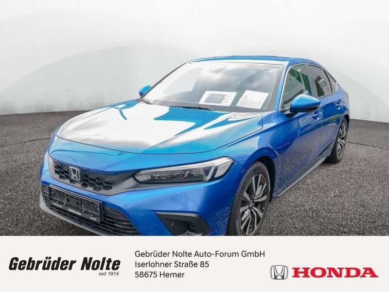 Blau (prem crystal blue m) Neu 2025 Honda Civic Elegance Limousine | 40.600 € (Teuer) - Bild 1/4