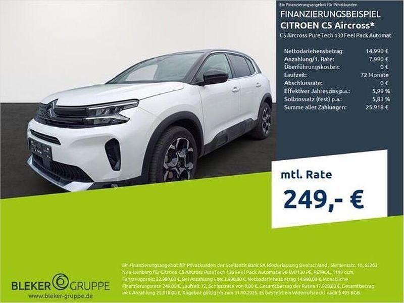 Perlmutt weiß Gebraucht 2023 Citroën C5 Aircross Feel SUV | 20.480 € (Guter Preis) - Bild 1/3