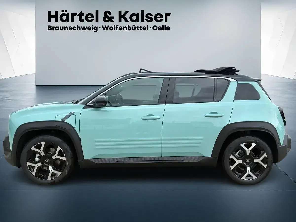 Neu Renault 4 E-Tech Komfort 11 kW (15 PS) 2025 Hautsdefrance grün mit schwarzem dach (grün) SUV