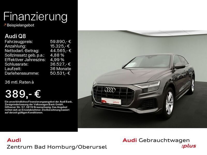 Samuraigrau metallic Gebraucht 2022 Audi Q8 S-Line SUV | 59.890 € (Superpreis) - Bild 1/4